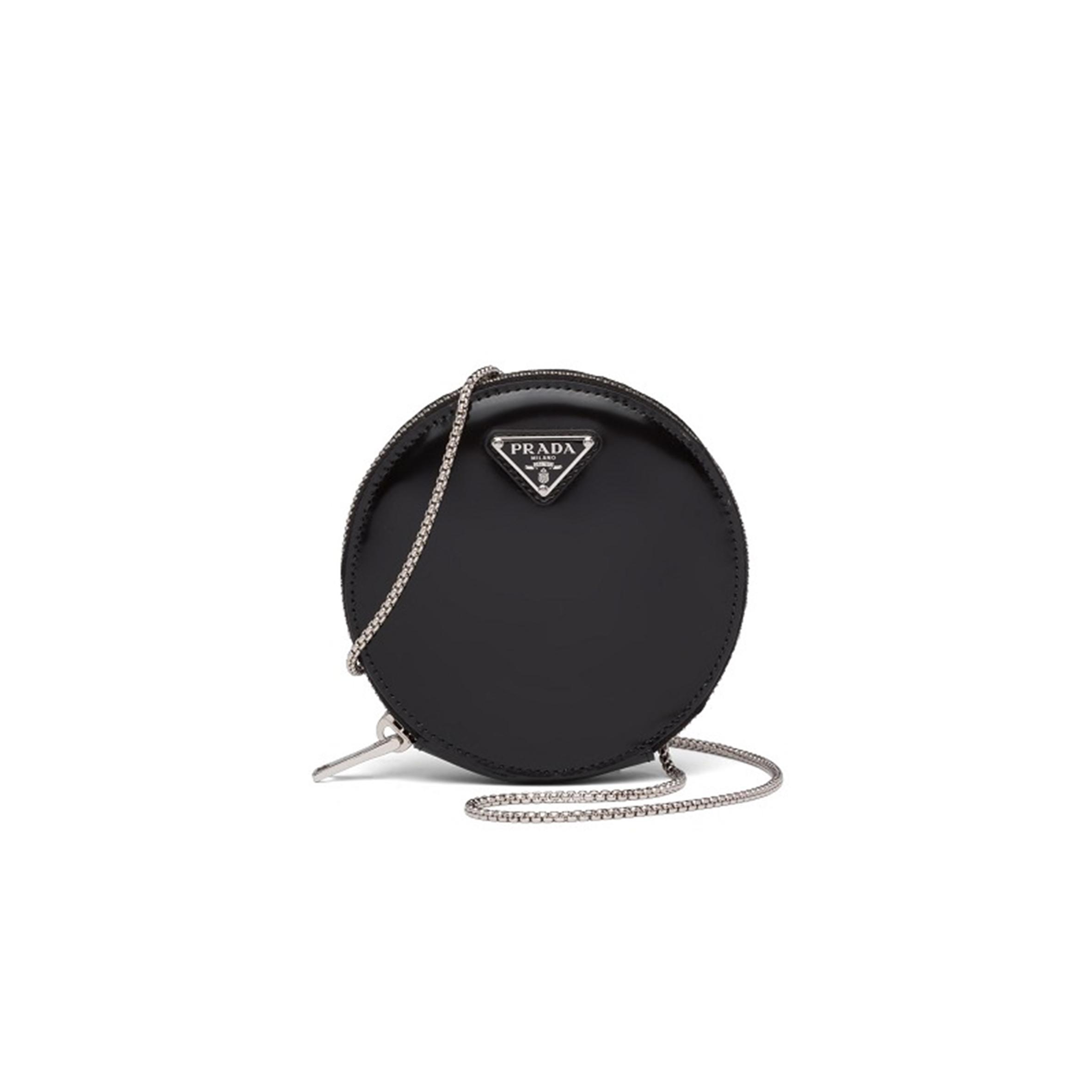 Pra*a glossy leather mini clutch 1nr003 (12*12*2cm)